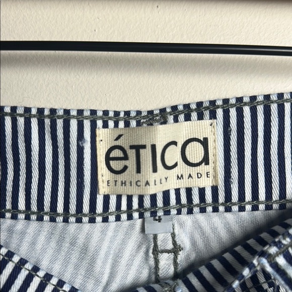 Ética Striped Blue and White Pants Size 4 New With Tags - Picture 3 of 7